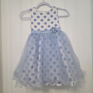 Rare Editions Blue and White Dress
